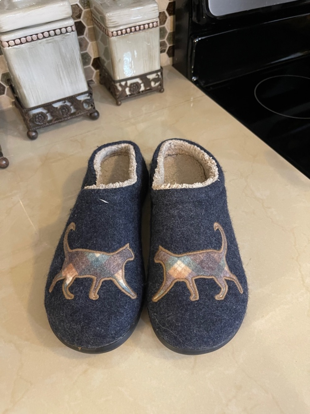 L.L.Bean Women's Daybreak Scuffs, Motif slippers slides Cats US Size 9M